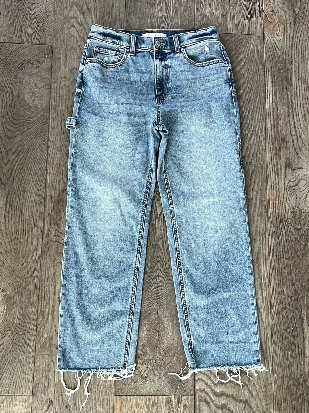EUNINA Codi Super High Rise Dad Utility Crop Denim Jeans Size 3 / 26